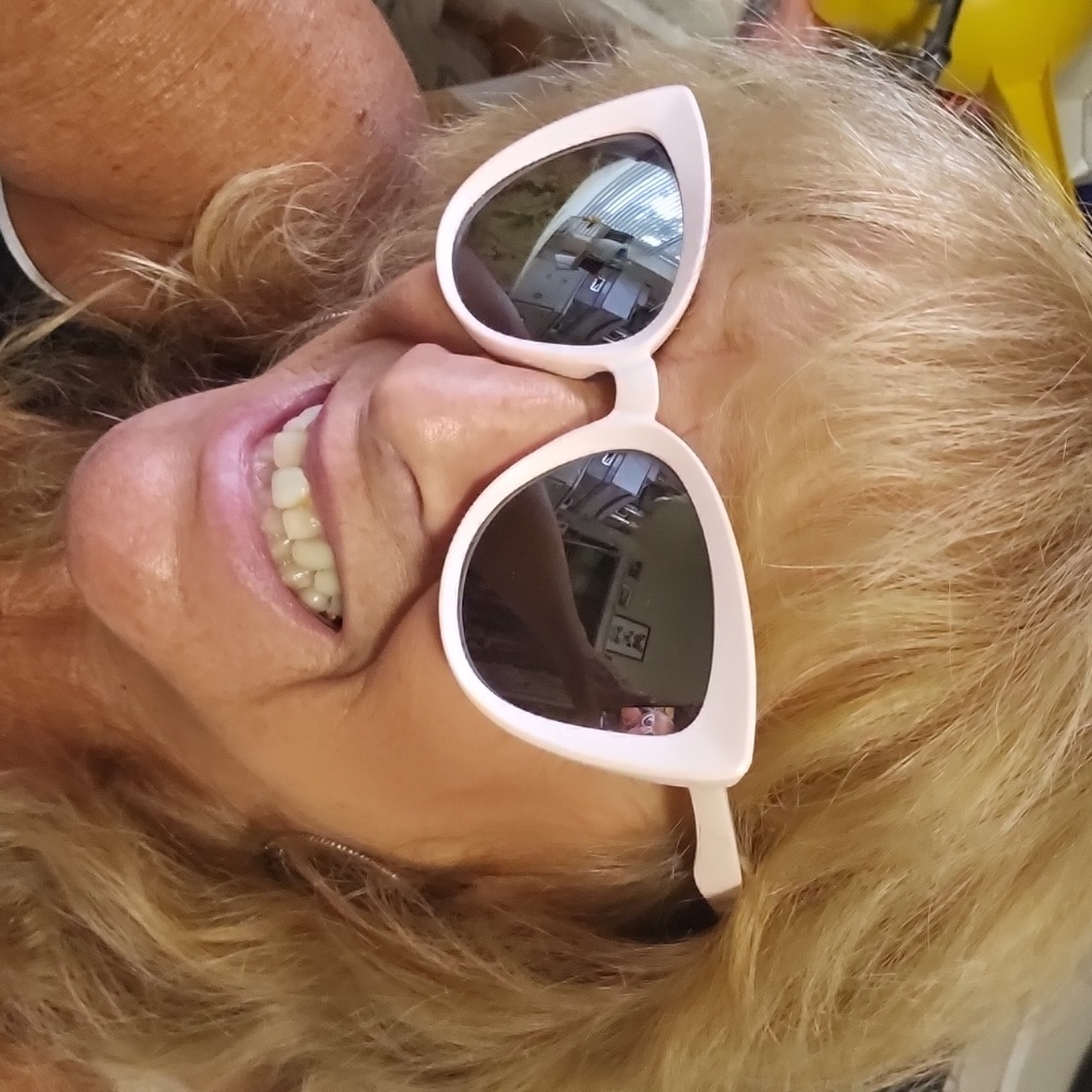 CAT Style Pink Sunglasses with Used Black Case